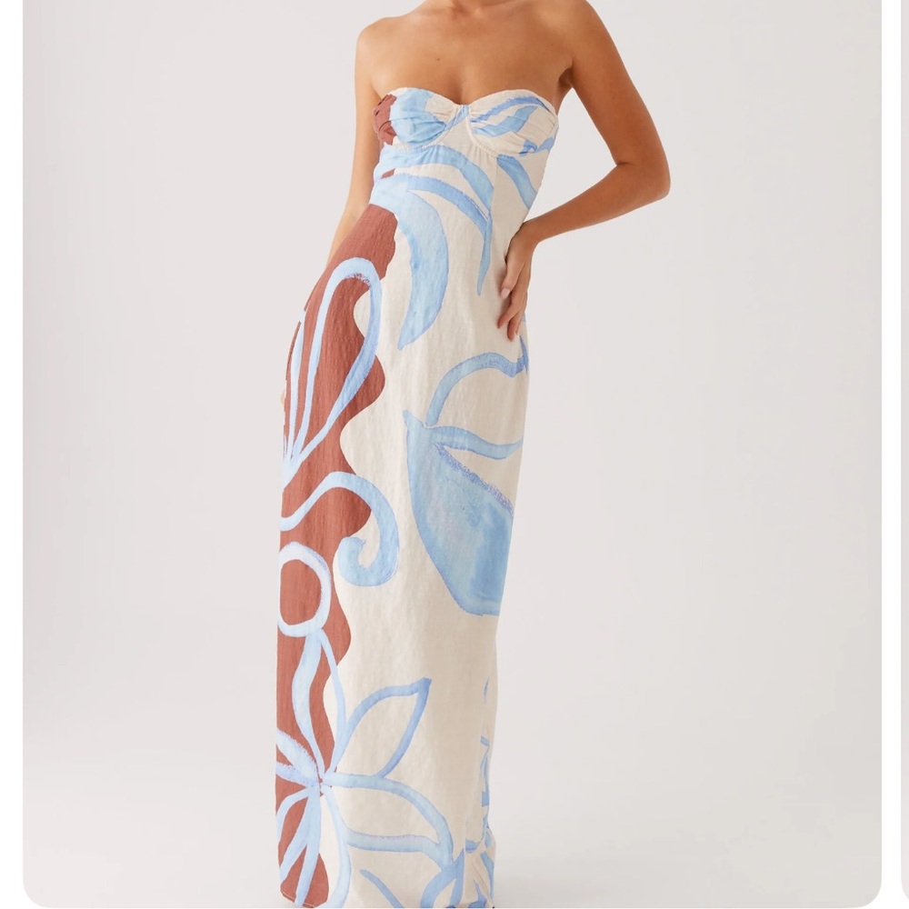 Raiden Maxi Dress - Bloom Wave Print: Size 0 (NWT)